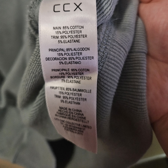 CCX Sweatshirt Hoodie Dress Women's Size XXS Cotton Blend Oversized - Picture 4 of 4